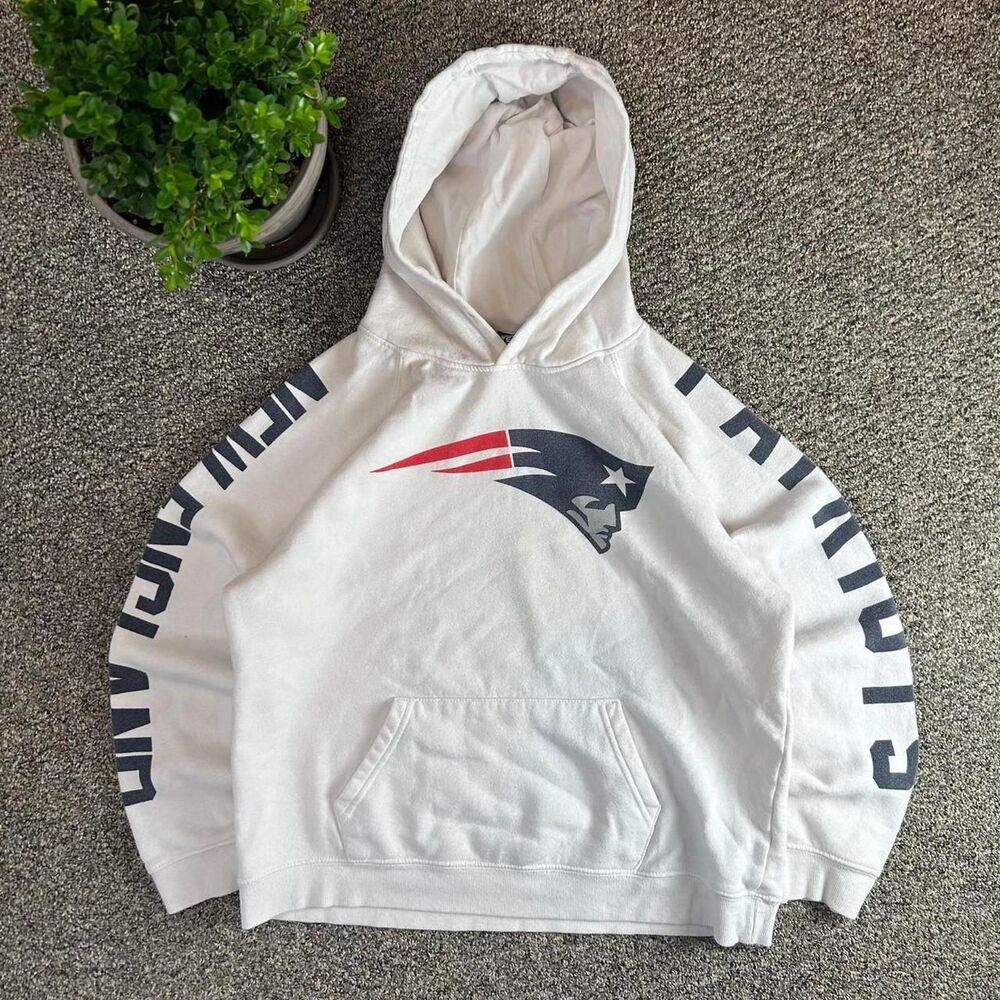 Nfl Men's White and Cream Hoodie